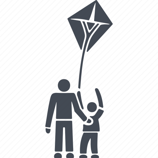 Kite, flying, play, launch a kite icon - Download on Iconfinder