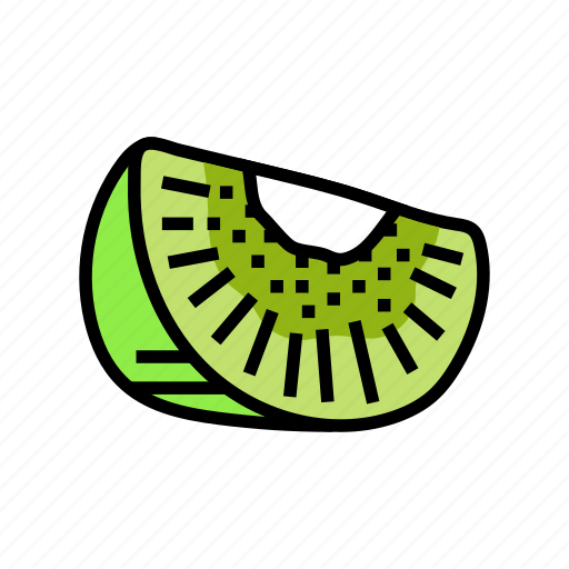 Slice, fresh, kiwi, fruit, green, juicy icon - Download on Iconfinder