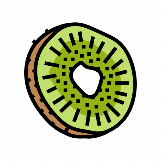Slice, kiwi, fruit, green, fresh, juicy icon - Download on Iconfinder