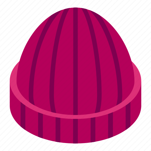 Knitted, hat, isometric icon - Download on Iconfinder