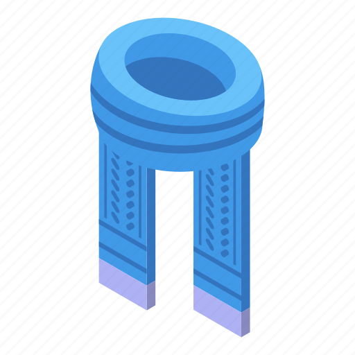 Knitted, scarf, isometric icon - Download on Iconfinder