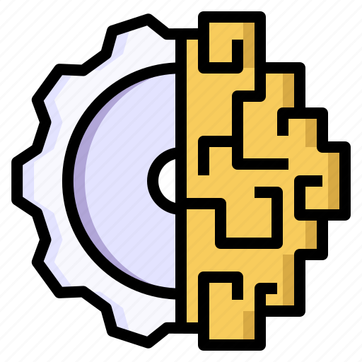 Brain, brainstorming, control, gear icon - Download on Iconfinder