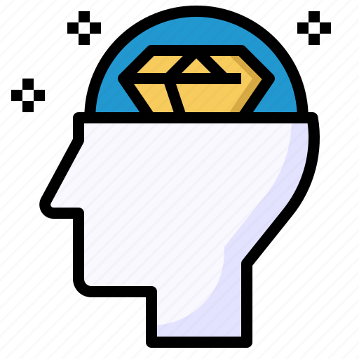 Diamond, head, idea, mind, quality icon - Download on Iconfinder