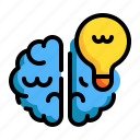 brain, bulb, human, knowledge, thinking 
