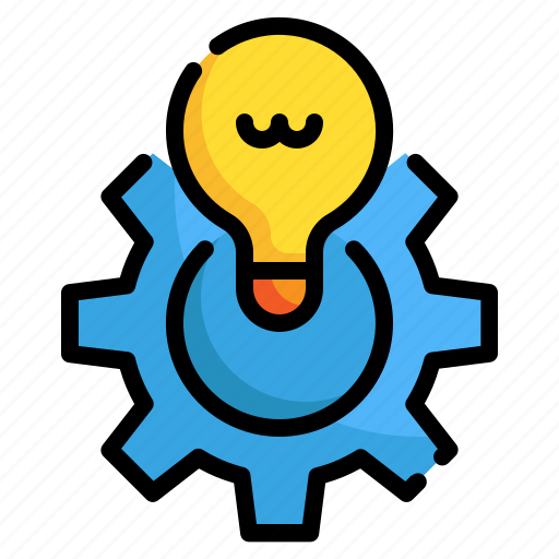 Gear, cog, wheel, bulb, knowledge, idea, creativity icon - Download on Iconfinder