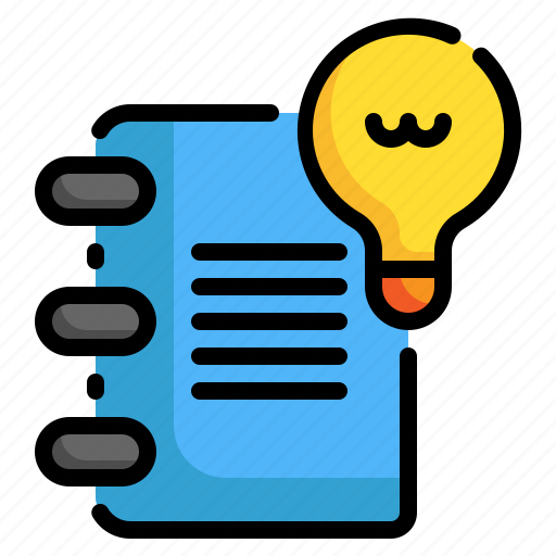 Notebook, bulb, knowledge, learning, education, book icon - Download on Iconfinder