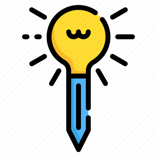 Pencil, bulb, knowledge, learning, education, study icon - Download on Iconfinder