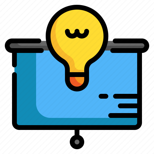 Report, bulb, knowledge, edcation, graph, education icon - Download on Iconfinder
