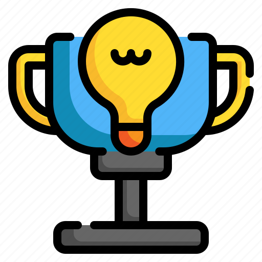 Trophy, win, bulb, knowledge, award, idea icon - Download on Iconfinder