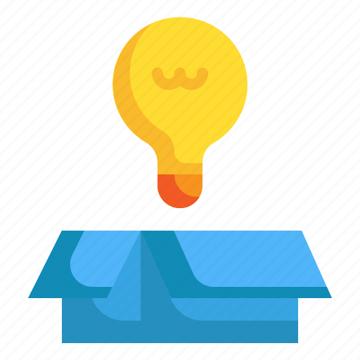 Box, think, bulb, out, education, knowledge icon - Download on Iconfinder