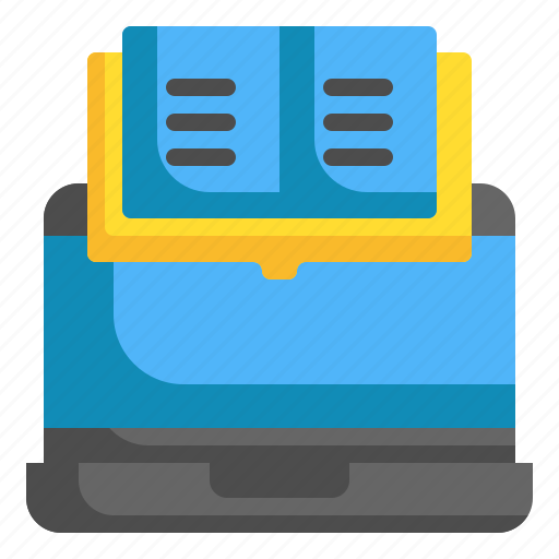 Laptop, book, education, online, learning icon - Download on Iconfinder