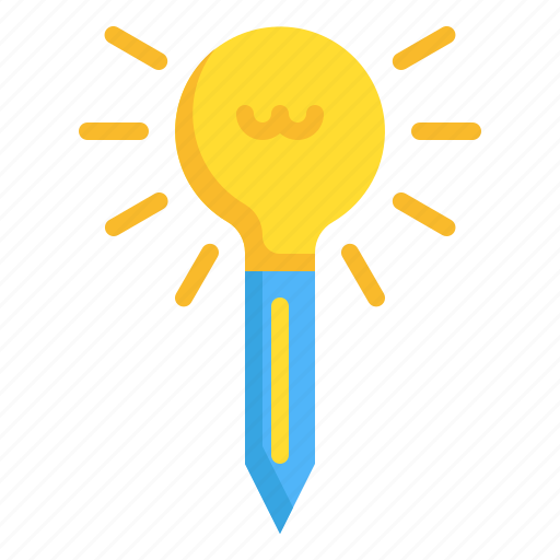 Pencil, bulb, knowledge, learning, education icon - Download on Iconfinder