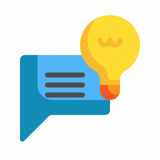 Talk, speech, bulb, knowledge, idea, education icon - Download on Iconfinder