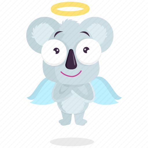 Angel, emoji, emoticon, koala, smiley, sticker icon - Download on Iconfinder