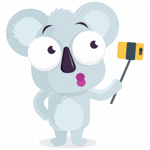 Emoji, emoticon, koala, selfie, smiley, sticker icon - Download on Iconfinder