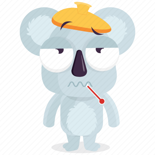 Emoji, emoticon, koala, sick, smiley, sticker icon - Download on Iconfinder