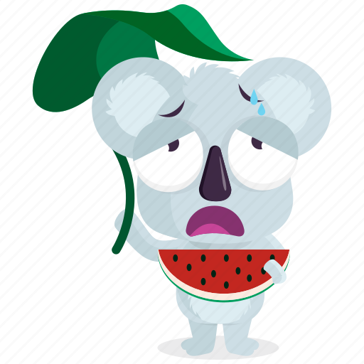 Emoji, emoticon, koala, smiley, sticker, watermelon icon - Download on Iconfinder