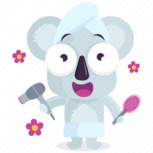Beauty, emoji, emoticon, koala, smiley, sticker, wellness icon - Download on Iconfinder