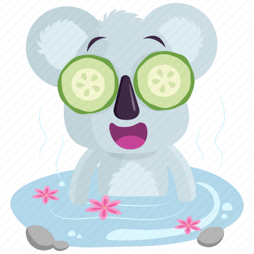 Emoji, emoticon, koala, smiley, spa, sticker, wellness icon - Download on Iconfinder