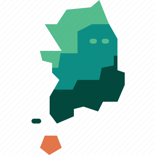 Country, korea, land, location, map, south, world icon - Download on Iconfinder