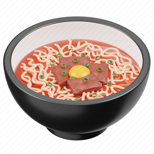 Ramyeon, korean food, food, south korea, cuisine, korean dishes, meal 3D illustration - Download on Iconfinder