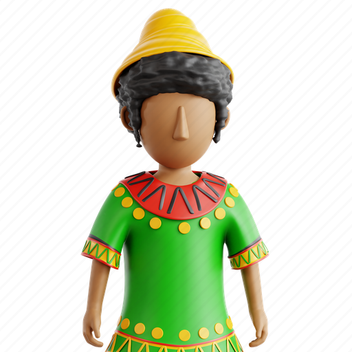 Kwanza, girl, kwanzaa girl, symbolism, tradition, celebration, unity 3D illustration - Download on Iconfinder