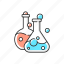 chemical research, beaker, laboratory, bottle 