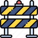 barrier, road, traffic, construction, site, block, security