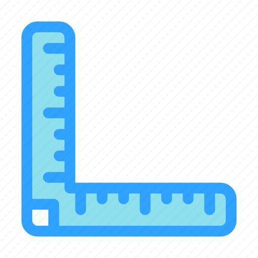 Square, ruler, measurement, tool, equipment, work icon - Download on Iconfinder