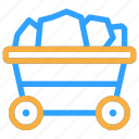 mining, cart, mine, industry, trolley