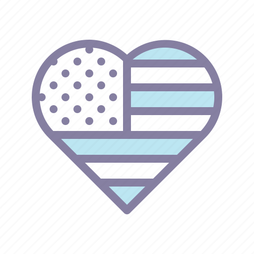 America, heart, star, stripes icon - Download on Iconfinder