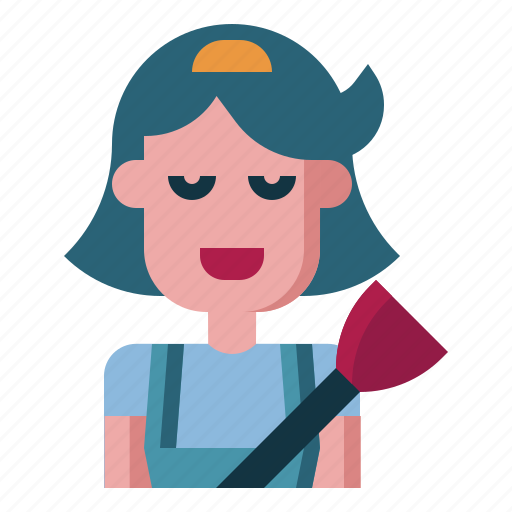Housekeeping, plumber, home, repair, woman, job, avatar icon - Download on Iconfinder