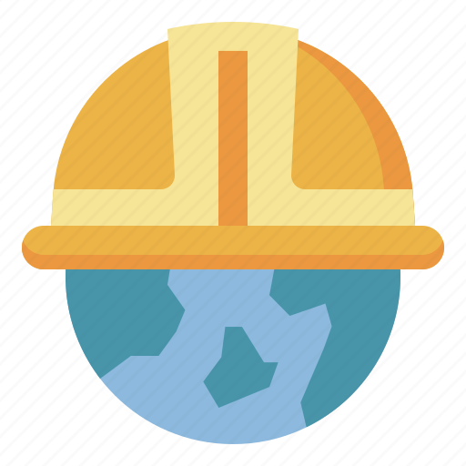 Labour, worker, helmet, world, global, globe, date icon - Download on Iconfinder