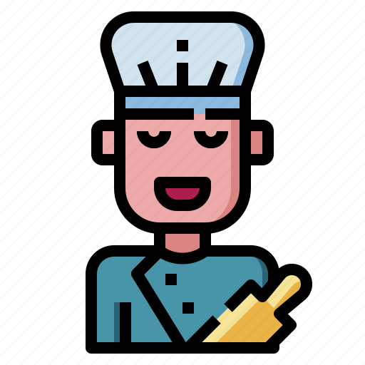Baker, restaurant, professions, jobs, chef, man, avatar icon - Download on Iconfinder