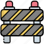 road block, barrier, road barrier, block, barricade, construction barrier, stop 