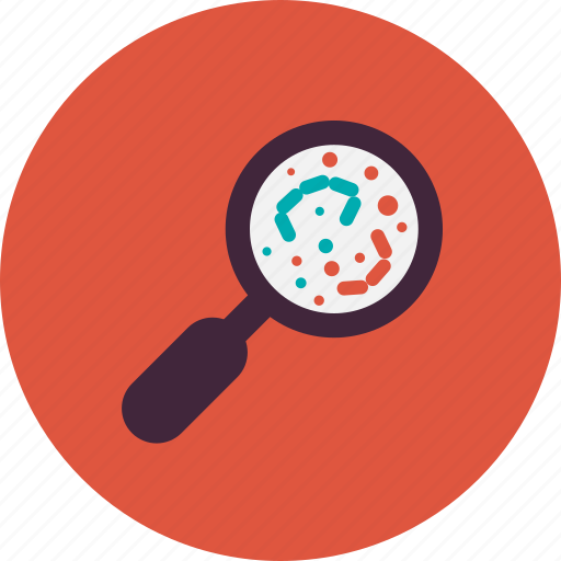 Bactery, experiment, lab, laboratory, look, magnifier, virus icon - Download on Iconfinder