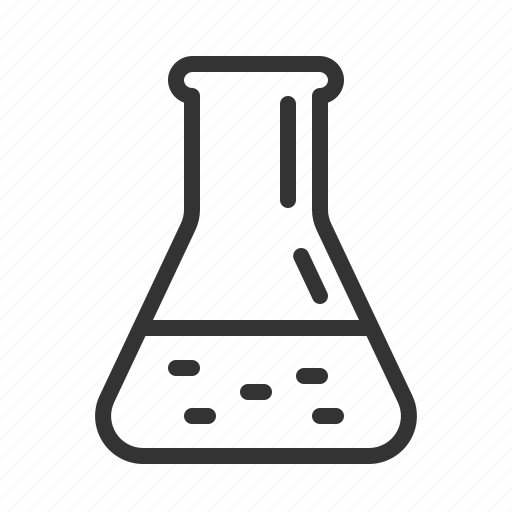 Conical flask, erlenmeyer flask, flask, glassware, laboratory icon - Download on Iconfinder