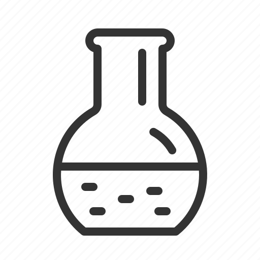 Chemistry, flask, flat-bottomed flask, glassware, laboratory, liquid icon - Download on Iconfinder
