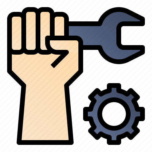 Gear, hand, mechanic, wrench icon - Download on Iconfinder