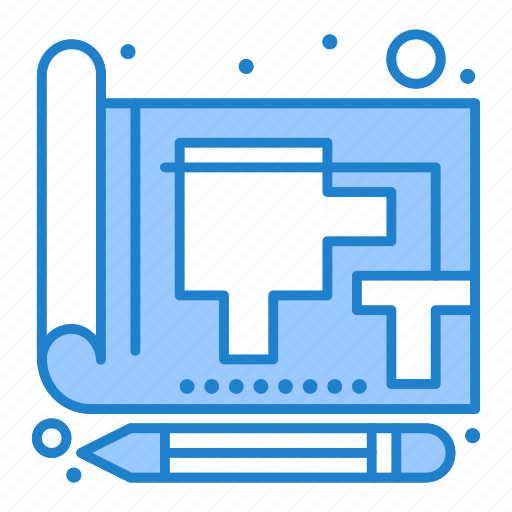 Blue, document, drawing, paper, print icon - Download on Iconfinder