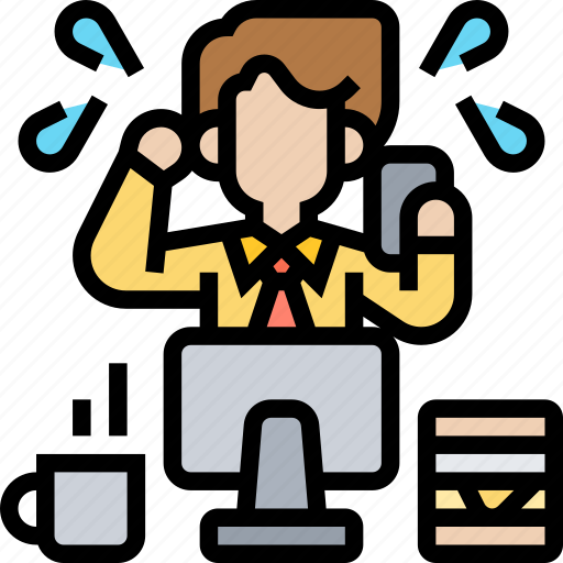 Working, dedication, office, overwork, stress icon - Download on Iconfinder