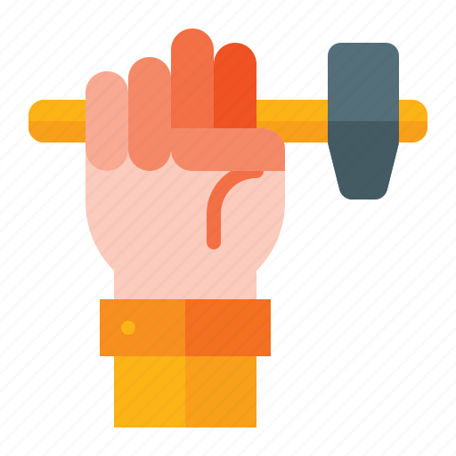 Labour, day, industry, fist, raised, hand, hammer icon - Download on Iconfinder