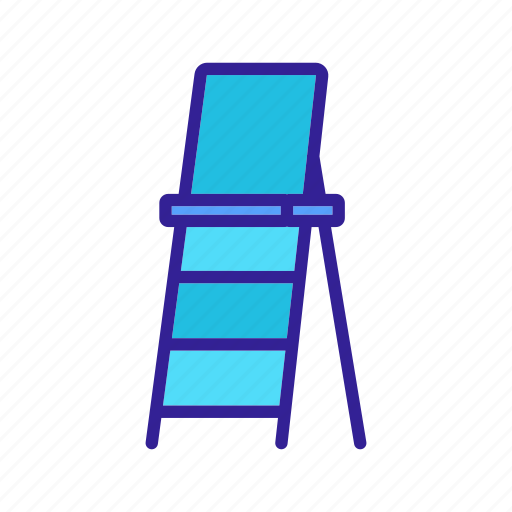 Ladder, low, metallic, platform, tall, upper, wooden icon - Download on Iconfinder