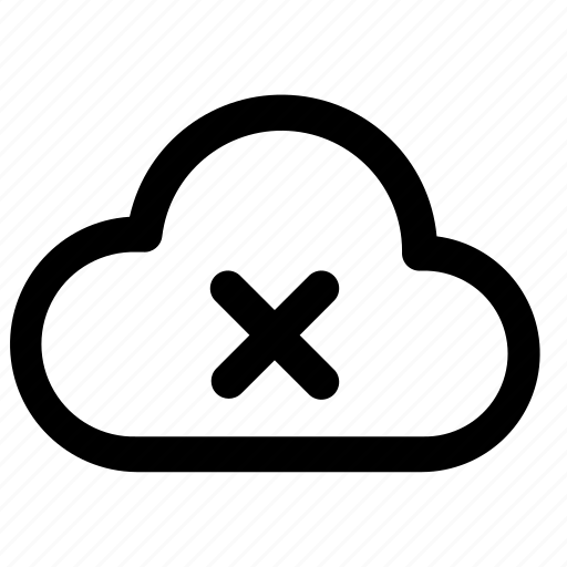 Cloud, cloud error, data storage, error, remove, warning icon - Download on Iconfinder