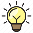bulb, light, bright, electronic