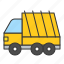 garbage truck, traffic, transport, vehicle 