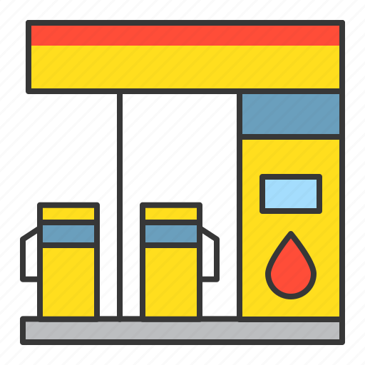 Gas station, petrol station, traffic, transport icon - Download on Iconfinder