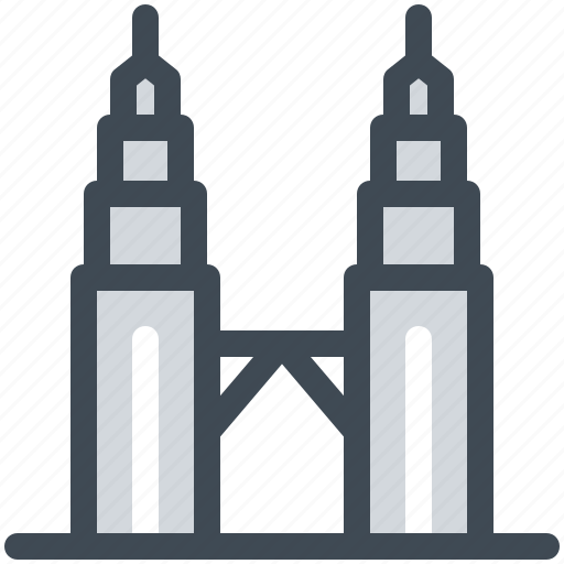 Building, landmark, malaysia, petronas, skyline, tower, travel icon - Download on Iconfinder
