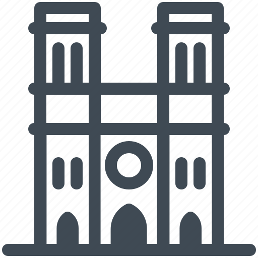 Cathedral, church, dame, france, landmark, notre, paris icon - Download on Iconfinder