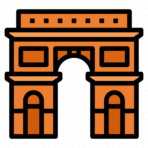 Arc, de, france, landmark, paris, triomphe icon - Download on Iconfinder